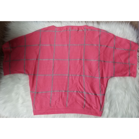 New York and Company salmon pink with gray stripes blouse top XS - Picture 4 of 9